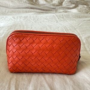 Bottega Veneta Orange Cosmetic Bag